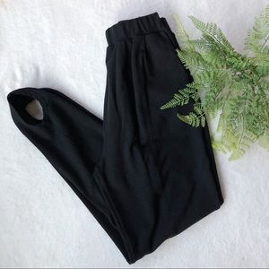 Vintage 2567 Basics Black Stir-Up Pants
